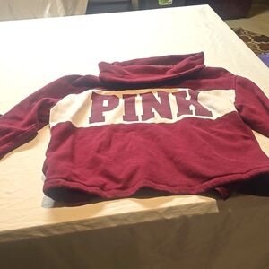 Victoria secret pink turtle neck shirt size med with pockets